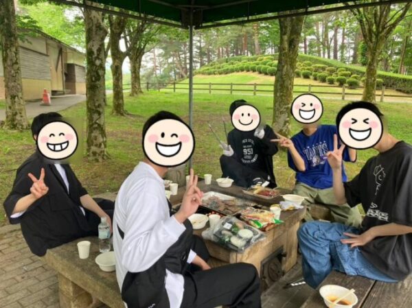 BBQをしている